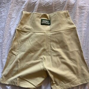 Daily Drills High-Waisted Cream Shorts